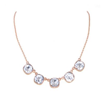 Rose gold plated cubic zirconia necklace